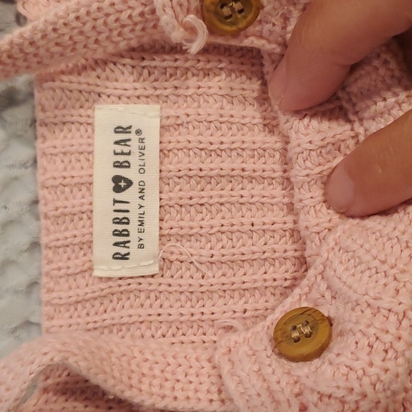 Rabbit + Bear Sweater Knit Overalls (#20) - Picture 5 of 6